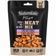 NATURALISTIC LAMB WITH SPINACH & BEEF WITH APPLE 100G