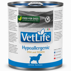 VETLIFE LATA CANINO HYPOALLERGENIC FISH AND POTATO 300G