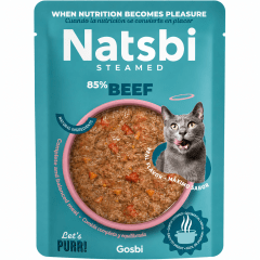 NATSBI CAT STEAMED BEEF 80 GR (TERNERA)