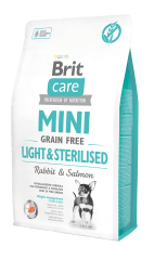 BRIT CARE MINI LIGHT & STERILIZED RABBIT & SALMON