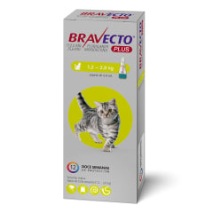 BRAVECTO PLUS GATO PIPETA 1.2 A 2.8 KG