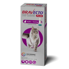BRAVECTO PLUS GATO PIPETA 6,25 A 12 KG