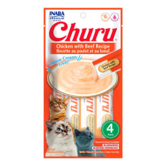 CHURU GATO POLLO CON CARNE 4 TUBOS