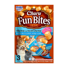 CHURU FUN BITES CAT CHICKEN WRAPS TUNA WITH SCALLOP 3 PACKS
