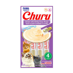 CHURU GATO POLLO Y CAMARÓN 4 TUBOS