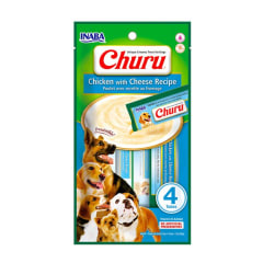CHURU PERRO POLLO CON QUESO 4 TUBOS