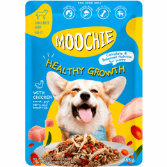 SACHET MOOCHIE CANINO HEALTHY GROWTH PUPPY POLLO 85 G