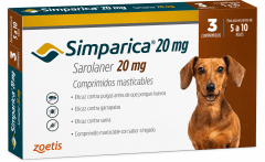 SIMPARICA 5 A 10 KG 3 COMPRIMIDOS