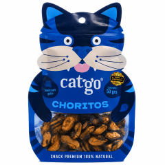 CATGO SNACK PARA GATOS  CHORITOS 50 GR