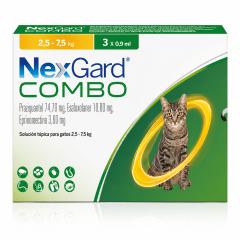 NEXGARD COMBO FELINO 2.5 a 7.5 KG 3 PIPETAS