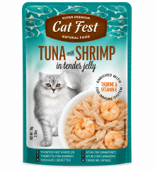 CAT FEST FILLETS ATUN Y CAMARON 70G