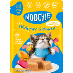 SACHET MOOCHIE FELINO HEALTHY GROWTH KITTEN POLLO Y ATUN 70G