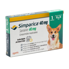 SIMPARICA 10 A 20 KG 1 COMPRIMIDO