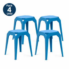 Pack 4 Pisos Apilables Azul