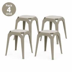 Pack 4 Pisos Apilables Beige