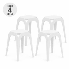Pack 4 Pisos Apilables Blanco