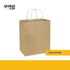 Pack 10 Bolsa de Papel 120g m2 25 x 30 x 17 cm