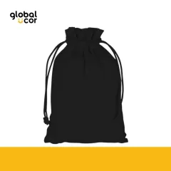 Saco 100% Algodón 120g 20x29 cm Negro