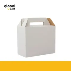 Caja autoarmable con asas, 25x20x12 cm Negro