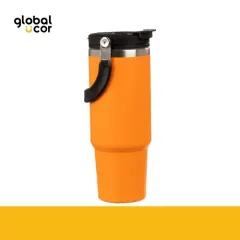 Mug Térmico gigante doble pared de acero HOOK 900cc Naranja