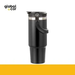 Mug Térmico gigante doble pared de acero HOOK 900cc Negro