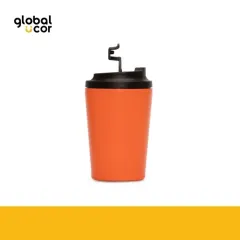 Mug térmico metálico doble pared NORWAY 355cc. Naranja