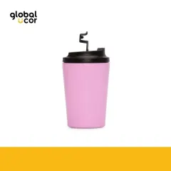 Mug térmico metálico doble pared NORWAY 355cc.Rosado