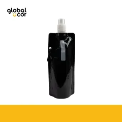 Botella Flexible PET 440cc Negro
