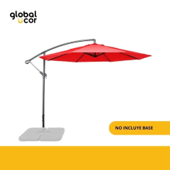 Quitasol lateral colgante Banana Ø3M Rojo