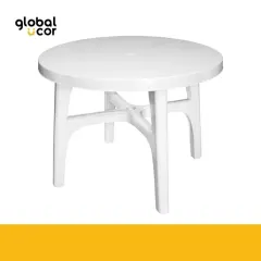 Mesa Plástica Redonda Blanco