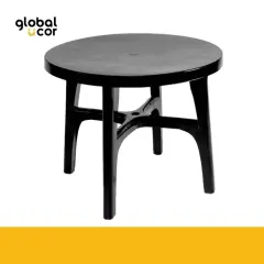 Mesa Plástica Redonda Negro