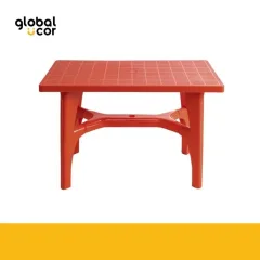 Mesa Plástica Rectangular Rojo
