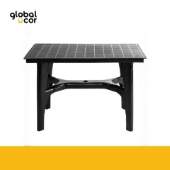 Piso apilable de plástico rígido Negro
