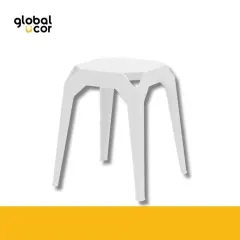 Piso apilable de plástico rígido Blanco
