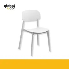 Silla apilable de plástico rígido Blanco