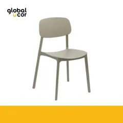 Silla apilable de plástico rígido Beige