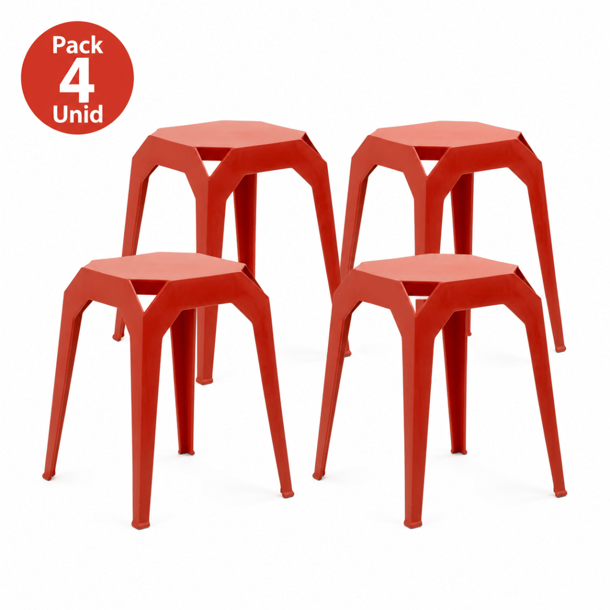 Pack 4 Pisos Apilables Rojo1