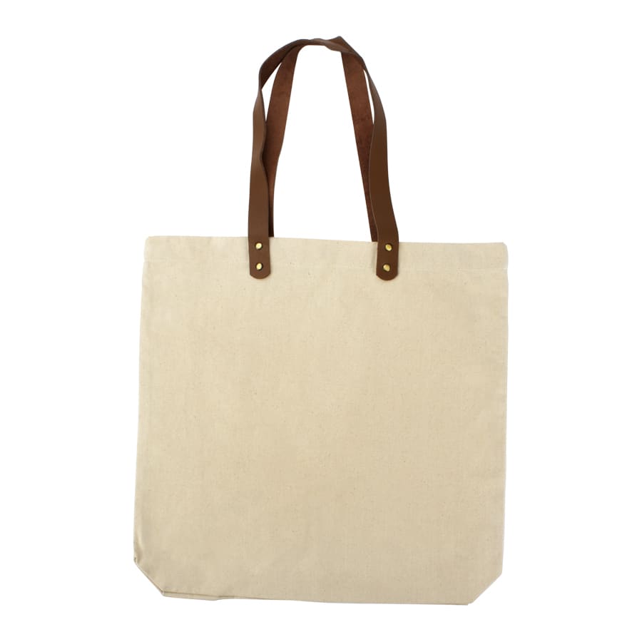 Bolsa de Compras 10oz Canvas asas Cuero4
