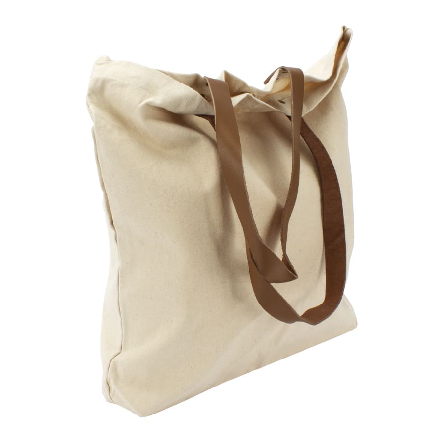 Bolsa de Compras 10oz Canvas asas Cuero8