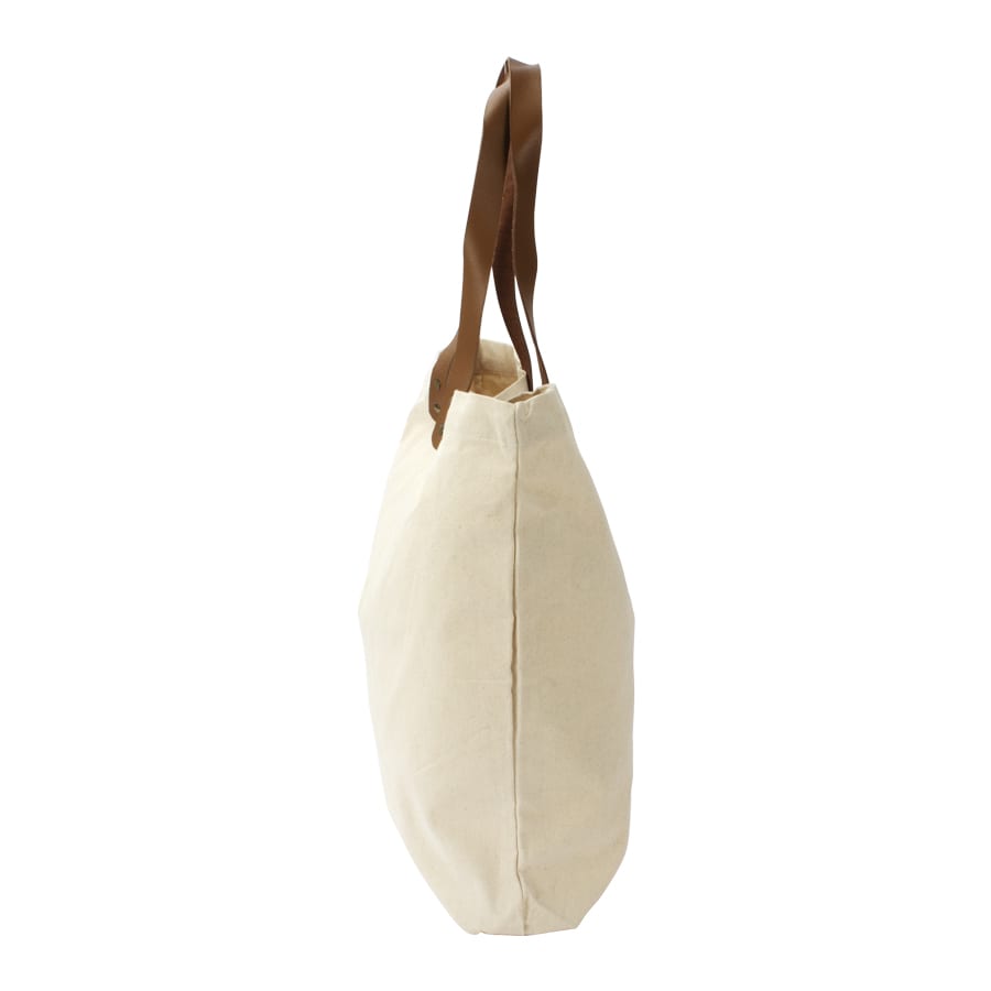 Bolsa de Compras 10oz Canvas asas Cuero3