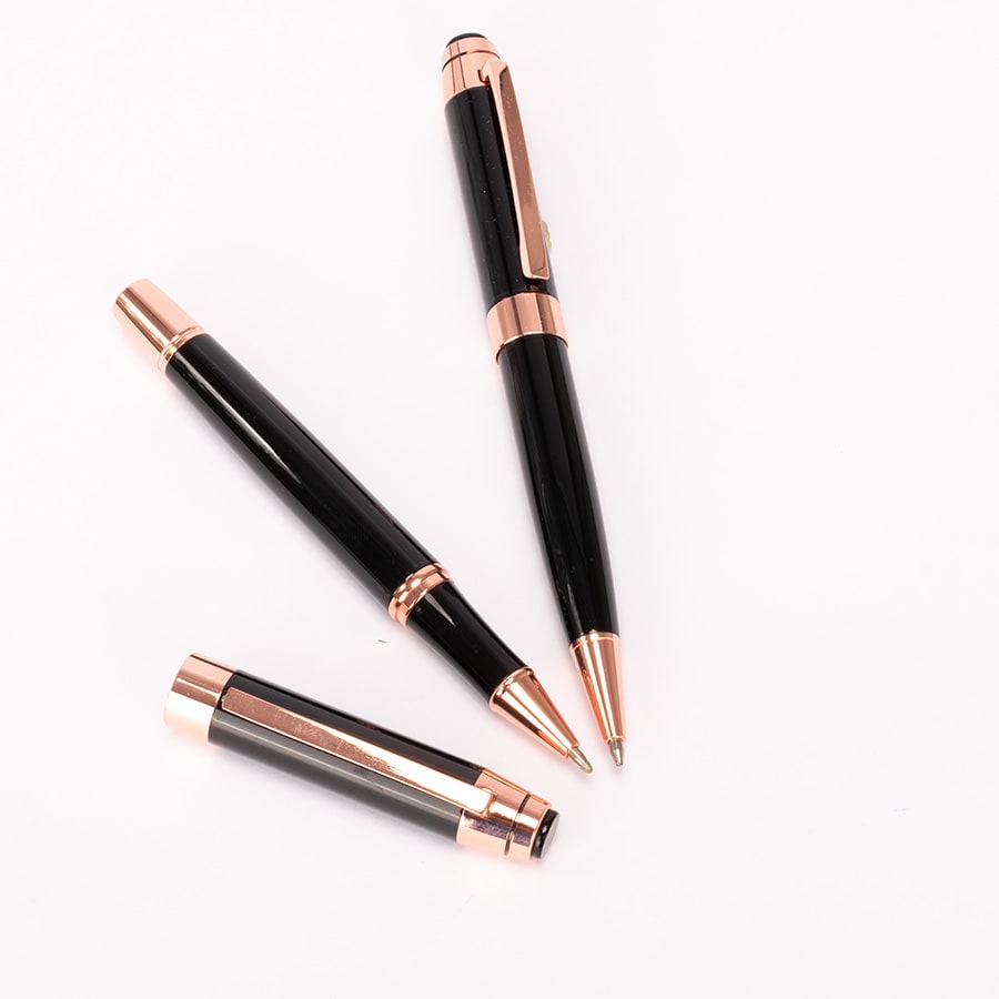 Set de Escritura THORTON negro con detalles encobrizados2