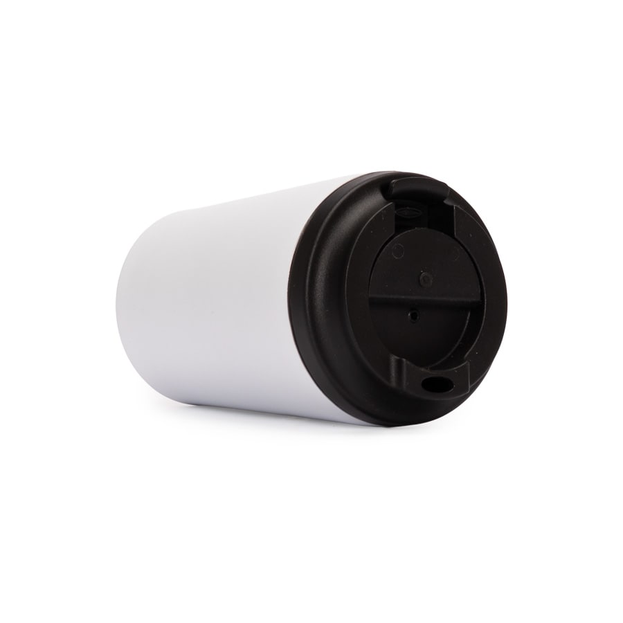 Mug térmico metálico doble pared NORWAY 355cc. Blanco2