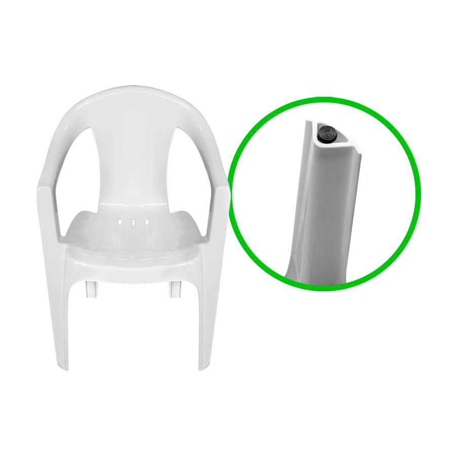 Silla Plástica Milán Blanco2