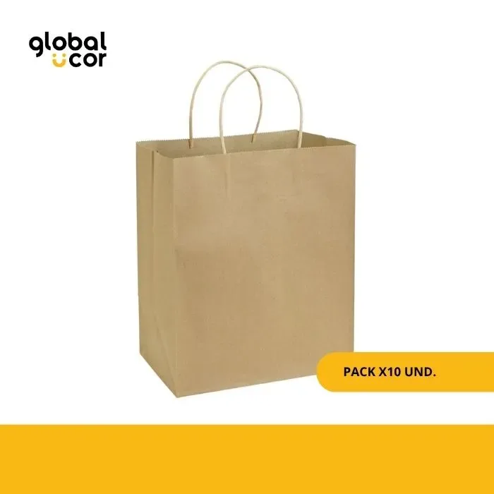 Pack 10 Bolsa de Papel 120g m2 25 x 30 x 17 cm1