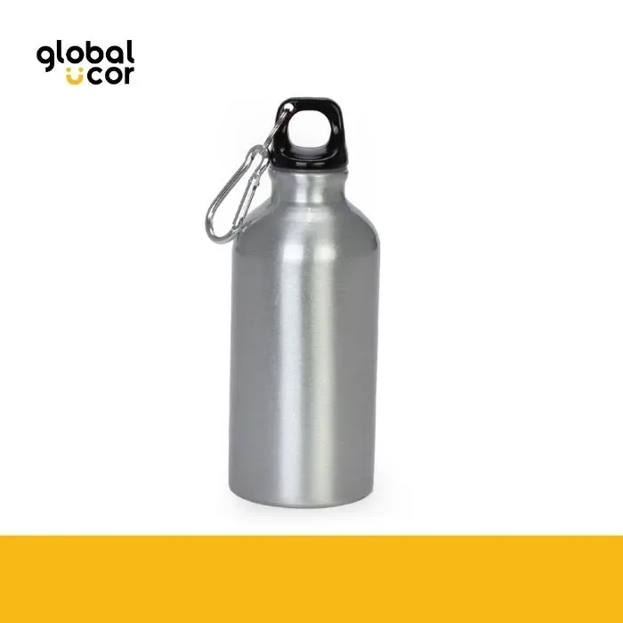 Botella Deportiva de Aluminio 420cc Plata1