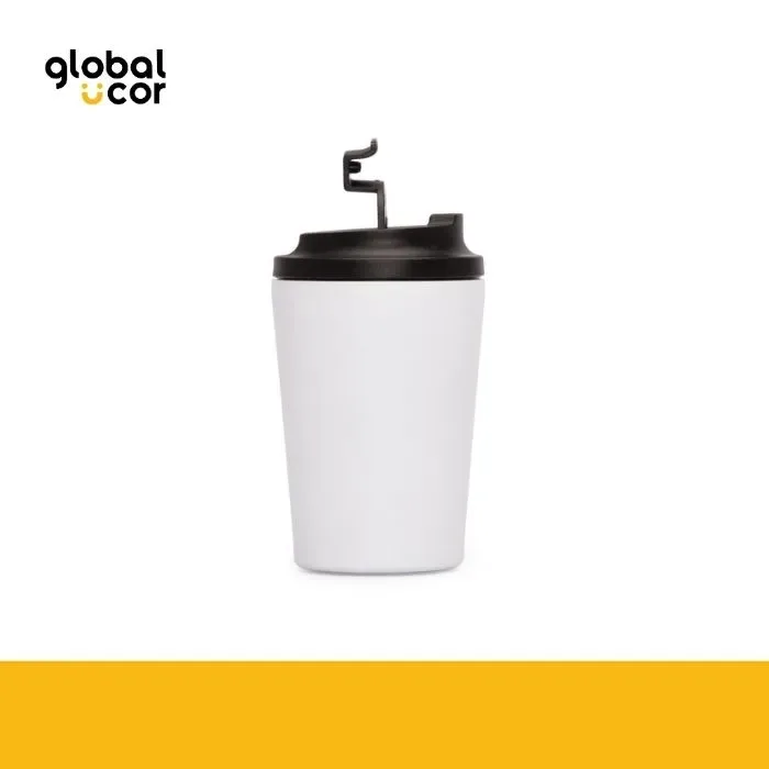 Mug térmico metálico doble pared NORWAY 355cc. Blanco1