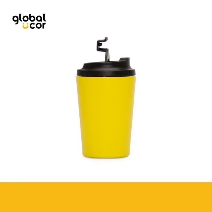 Mug térmico metálico doble pared NORWAY 355cc. Amarillo1