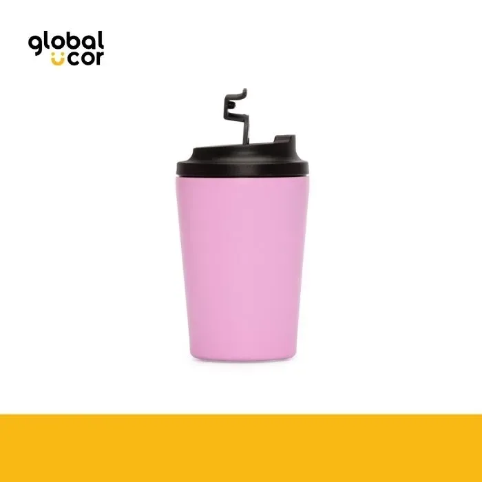 Mug térmico metálico doble pared NORWAY 355cc.Rosado1