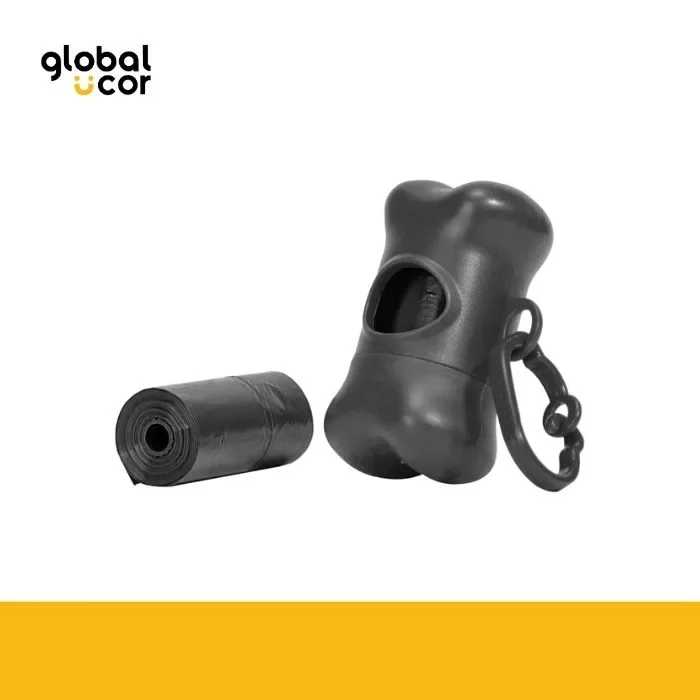 Set Hueso con 15 bolsitas para residuos de mascotas Negro1