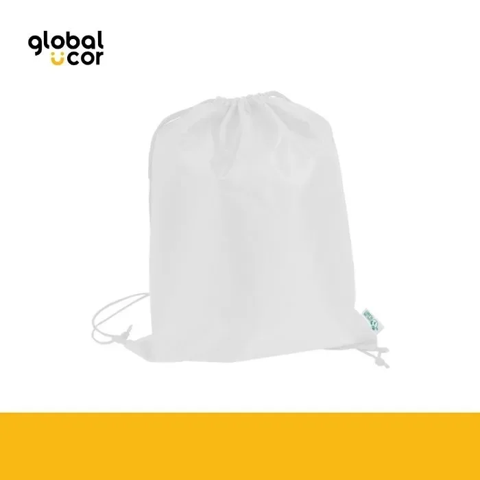 Mochila tipo Morral en tela RPET Blanco1